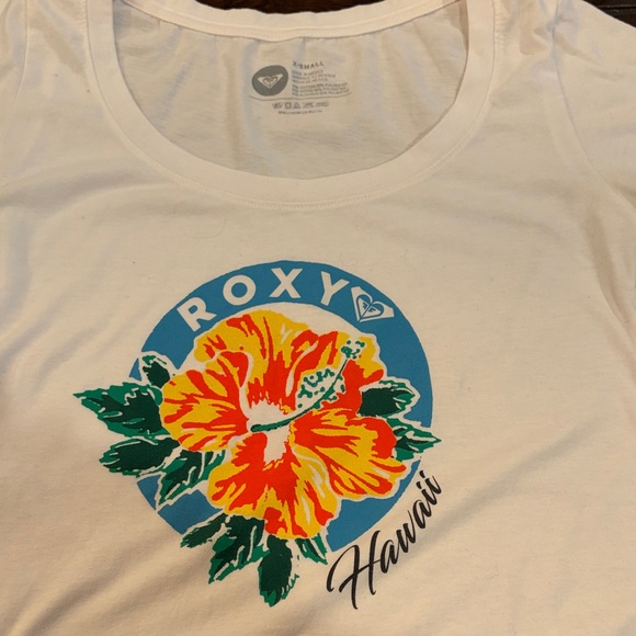 Roxy Women's Cream Floral Tee - Picture 2 of 2